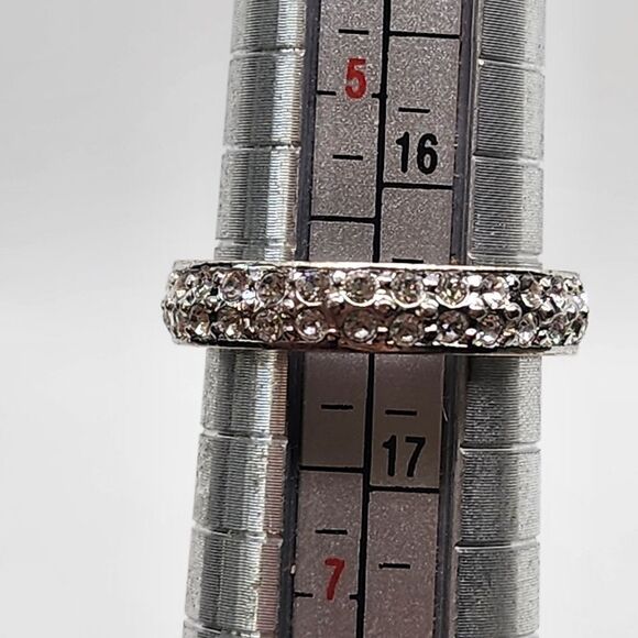 Joan Rivers Silver Tone & CZ Ring (6) - Picture 8 of 8